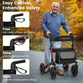 thumbnail image 6 of Goplus Walker for Seniors Folding Rollator Walker with 9" Pneumatic Tires for All Terrain Red, 6 of 10
