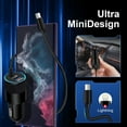 thumbnail image 5 of FiveBox 60W USB C Car Charger Cigarette Lighter Adapter with 3.3 ft Cable, Black, 5 of 7