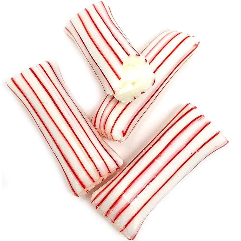Christmas Creamy Mint Filled Peppermint Straws Red and White Striped