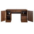 thumbnail image 4 of Delaney Double Pedestal Desk, Cherry Oak, 4 of 9
