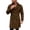 Brown, variant on Mifsaly Mens Warm Trench Coats Mid Length Notched Lapel Pea Coat Double Breasted Fall Winter Going Out Business Casual Outfits with Pockets