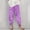 Purple, variant on Hvot&aat Women Vintage Petal Pants Casual Beach Vacation Capri Pants Casual Elastic Waist Trousers