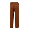 thumbnail image 5 of Women's Casual Pants High Waisted Trousers For Daily Wear Vacation Comfortable Tied Waist 9 Length Cropped Pants With Bow Detail, 5 of 5