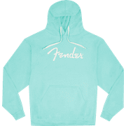 Fender Spaghetti Logo Daphne Blue Hoodie, Cotton/Poly Blend - Size XLarge