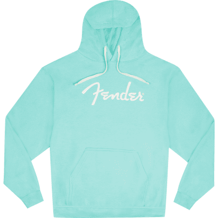 Fender Spaghetti Logo Daphne Blue Hoodie, Cotton/Poly Blend - Size XLarge
