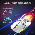 thumbnail image 3 of Souris de Jeu Filaire Légère, 6 Souris Rétroéclairées Rvb avec Pilote Programmable à 7 Boutons, Souris d'Ordinateur 6400dpi, Ultralégère, 3 of 5