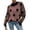 Brown, variant on Vedolay Cropped Sweaters for Women Cropped Striped Sweaters Oversized Long Sleeve Crew Neck Crop Tops,Brown L