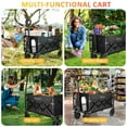 thumbnail image 2 of TBGENIUS Collapsible Wagon Cart Foldable Heavy Duty Folding Wagon Large Capacity Shopping Cart Utility for Camping Garden Beach Sports Fishing, 264lbs, 2 of 7