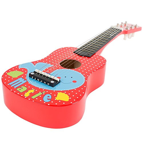 Guitare Acoustique pour Enfants avec 6 Cordes Réglables, Sons Musicaux Réels - Instrument Coloré pour Tout-Petits, Apprentissage de la Musique Play