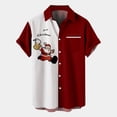 thumbnail image 4 of Mens Polos Tops Christmas Santa Gift 3D Digital Printing Button Lapel Short Sleeve Mens Workout Shirts,N,3XL, 4 of 4