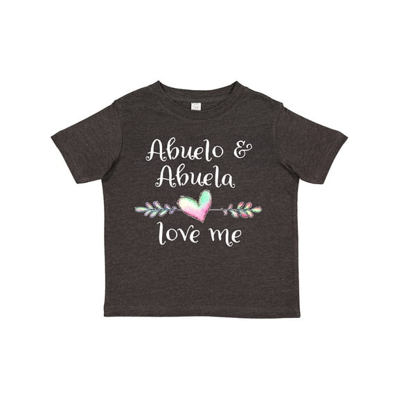 Inktastic Abuelo and Abuela Love Me Heart Grandchild Boys or Girls Toddler T-Shirt
