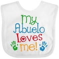 thumbnail image 3 of Inktastic My Abuelo Loves Me Boys or Girls Baby Bib, 3 of 4