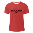 thumbnail image 5 of Milano Italy Letter Graphic Tees for Men 2026 Summer Casual Short Sleeve Crewneck Travel T Shirts, 5 of 5