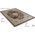 thumbnail image 4 of Handcraft Rugs-Burgundy Red/Beige Persian Isfahan FloralPattern Distressed - Modern Vintage Area Rug, 4 of 9
