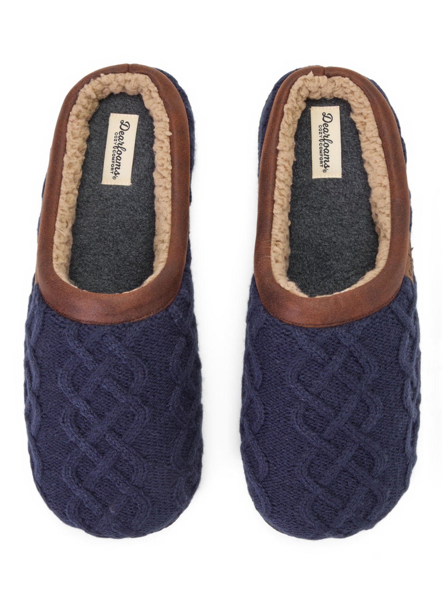 Dearfoams Cozy Comfort Men's Fisherman Knit Clog Slippers