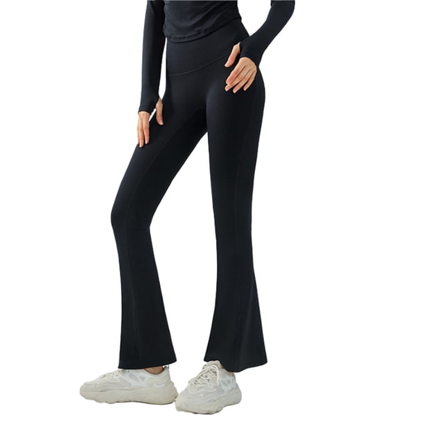 Pantalones de yoga para mujer Leggings acampanados Pantalones acampanados Leggings acampanados para mujer con control de barriga Cintura cruzada y pierna ancha