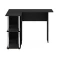thumbnail image 5 of Furinno Abbott L-Shape Desk with Bookshelf Americano Stainless Steel Tubes, 5 of 6