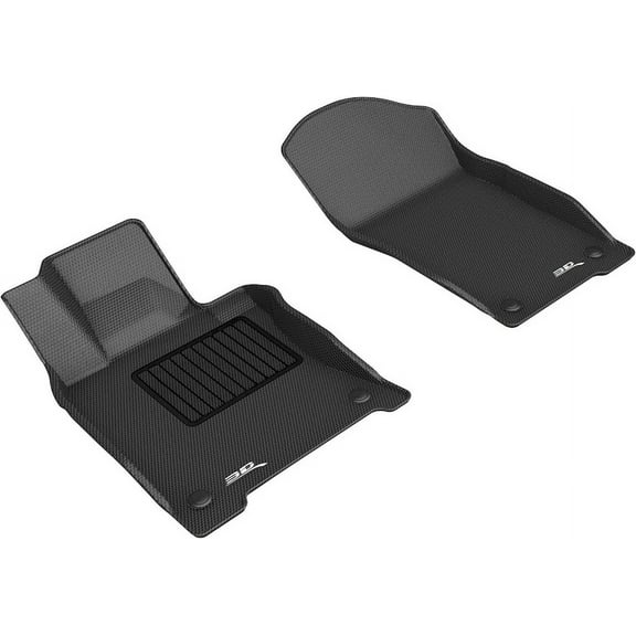 3D MAXpider Custom Fit Kagu Floor Mat (Black) Compatible with Infiniti Q50 2018-2024 - Front Row