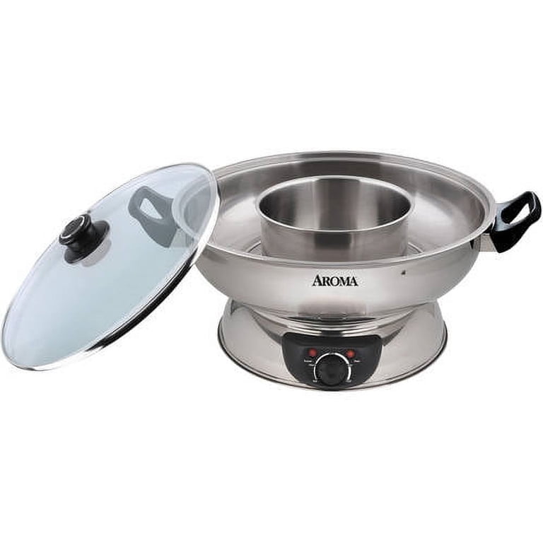 Aroma 5Qt. Electric Shabu Shabu Hot Pot, Stainless Steel photo 5