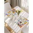 thumbnail image 5 of Spring Dog Placemats Set of 6, Retro Watercolor Botanical Floral Sunflower Placemats for Dining Table, Place Mats for Kitchen Tabletop, Waterproof Wipeable Dining Table Mats Set, 5 of 9