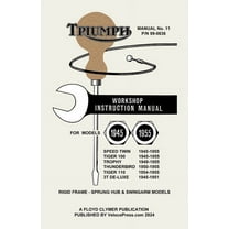 TRIUMPH 1945-1955 PRE-UNIT 650cc, 500cc & 350cc TWINS - FACTORY MANUAL No.11, (Paperback)