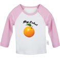 thumbnail image 2 of iDzn Hey Cutie Orange Funny T shirt For Baby, Newborn Babies T-shirts, Infant Tops, 0-24M Kids Graphic Tees Clothing (Long Pink Raglan T-shirt, 0-6 Months), 2 of 5