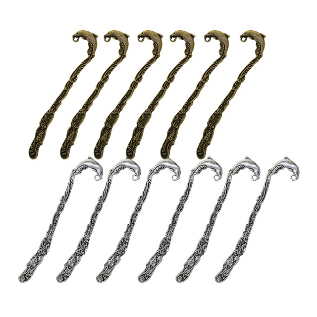 Bookmark Portable Forma Animal Anti-Rust Rust Bookmarker Office Biblioteca Biblioteca Mark Mark Joyería Haciendo accesorios 12 Piezas Guardurnaity HA010599-00