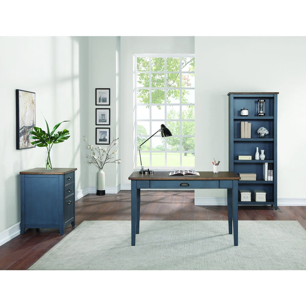 Farmhouse Wood Writing Desk Writing Table Blue Wood