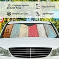 thumbnail image 4 of Car Windshield Sun Shade Wood Board Texture Wooden Plank Red Orange Blue Colorful Sun Visor Protector Foldable Cover For Car Truck SUV Van Women Men 51x27.5inch Keep Vehicle Cool, 4 of 5