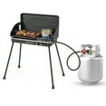 Costway 2in1 Propane Grill 2 Burner Camping Gas Stove Portable w