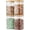 37oz*4 (Striped), variant on 22oz Airtight Square Spice Containers with Bamboo Lid Set of 6 (650ml) Kitchen Pantry Organization Jar Stackable Spice Jar, for Sugar, Tea, Cookies and Coffee beans (with Black Lable)