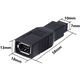 thumbnail image 2 of Convertidor de adaptador de transferencia de datos IEEE 1394 tipo A 400 de 6 pines hembra a 1394 tipo B 800 de 9 pines macho Adepaton 2035313, 2 of 8