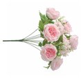 thumbnail image 4 of Flores de peonía artificial banquete de boda tela de seda ramo floral oficina en casa peonía falsa, rosa 9 Ramo Yuarrent HA6917-02B, 4 of 6