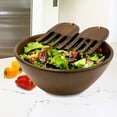 thumbnail image 4 of Woodard & Charles 3 Piece Wood Salad Bowl and Server Set - 12 Inch, 4 of 6
