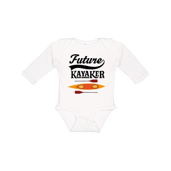 Inktastic Kayaking Future Kayaker Boating Boys or Girls Long Sleeve Baby Bodysuit