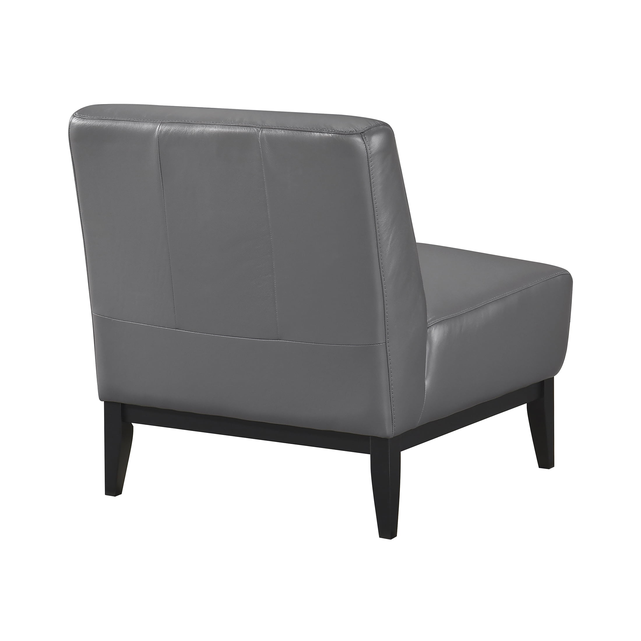 OakvillePark Mossmere Leather Accent Chair, Dark Gray