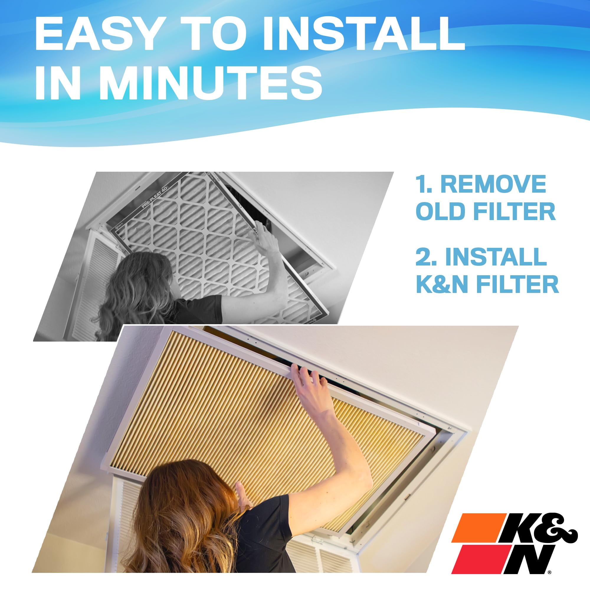 Aazon.co: K&N 24x30x1 HVAC Furnace Air Filter, Lasts A Lifetie - View #6