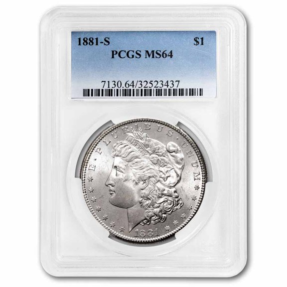 1881-S Morgan Dollar MS-64 PCGS