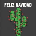 thumbnail image 2 of Feliz Navidad Christmas Cactus Adult Charcoal Crew Neck Short Sleeve Tee-Medium, 2 of 4