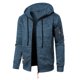 thumbnail image 5 of Ceisia Men's Slim Hooded Full-Zip Color-Accent Heathered Polyester Hooded Jacket Gift, 5 of 6