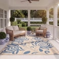 thumbnail image 3 of Safavieh Courtyard Crystal Floral Indoor/Outdoor Area Rug, Natural/Blue, 8' x 11', 3 of 10