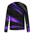 thumbnail image 5 of cllios Shirts for Men Big and Tall 3D Optical Line Print Tees Long Sleeve Crewneck Shirt Mens Regular Fit Blouse Gym Workout Pullover Tops Black XL, 5 of 5