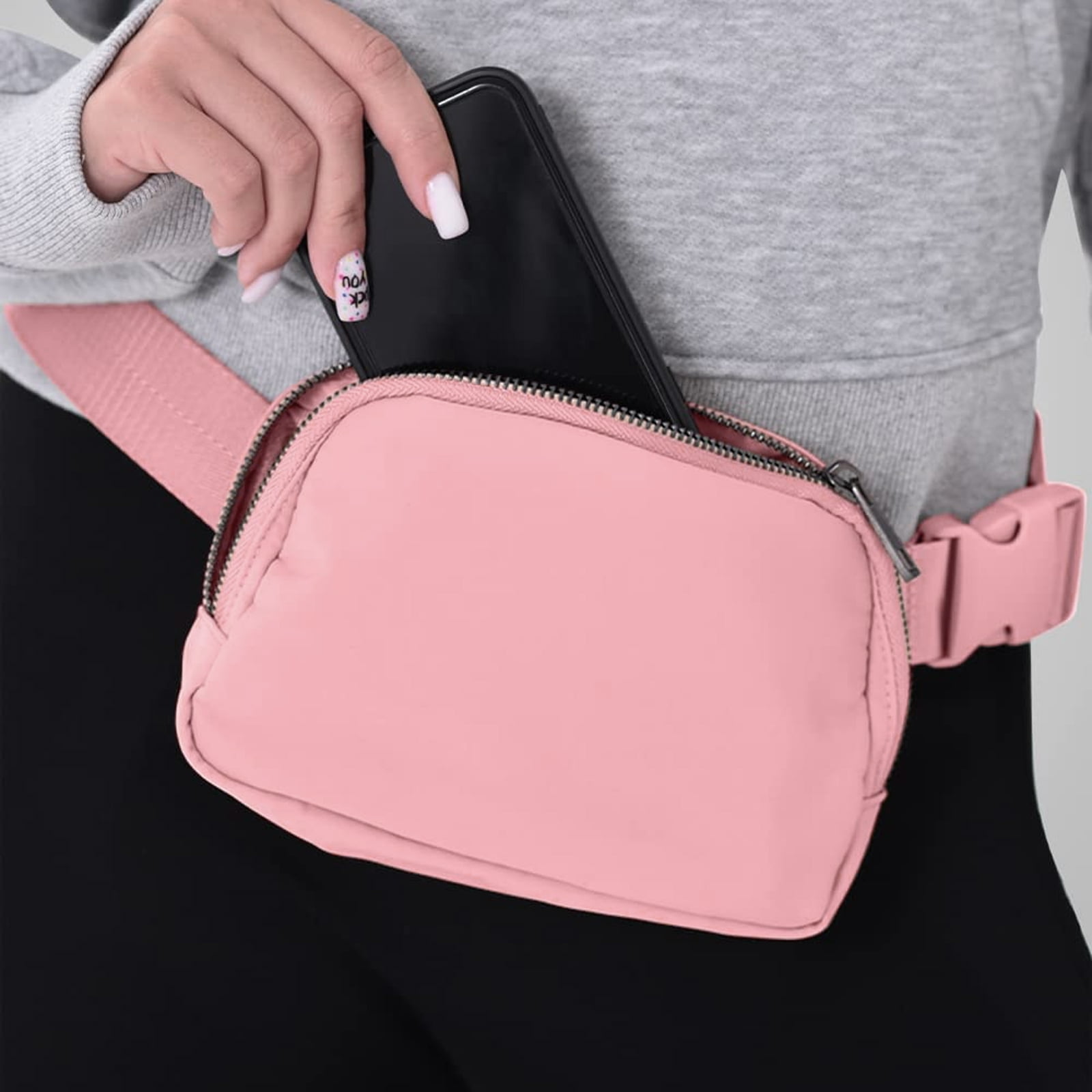 Belt Bag for Women Fanny Pack Crossbody Bags for Women Fashion Waist Packs  with Adjustable Strap Gifts for Teen Girls Women Men (Pink)