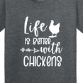 thumbnail image 4 of Inktastic Life is Better with Chickens Youth T-Shirt, 4 of 5