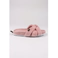 thumbnail image 4 of Pretty You London Women's Ariel Hard Soled Knot Slider Slipper in Pink, 4 of 5