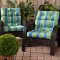 thumbnail image 4 of Cayman Stripe 44 x 22 in. Outdoor High Back Chair Cushion (2-Pack) by Greendale Home Fashions, 4 of 9