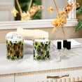 thumbnail image 4 of Yayeee 2 Pack Qtip Holder Bathroom Cotton Swab Canister with Lid Clear Dispenser Set, Gray Floral, 4 of 6