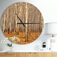 thumbnail image 1 of DesignArt Dense Birch Forest in the Fall Large Wall Clock, 1 of 4