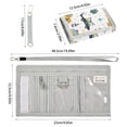 thumbnail image 3 of JIALIOU Nylon Trifold Card Wallet with ID Window Zipper Pocket for Men Women Teen Hand Drawn Car Helicopter, 3 of 7