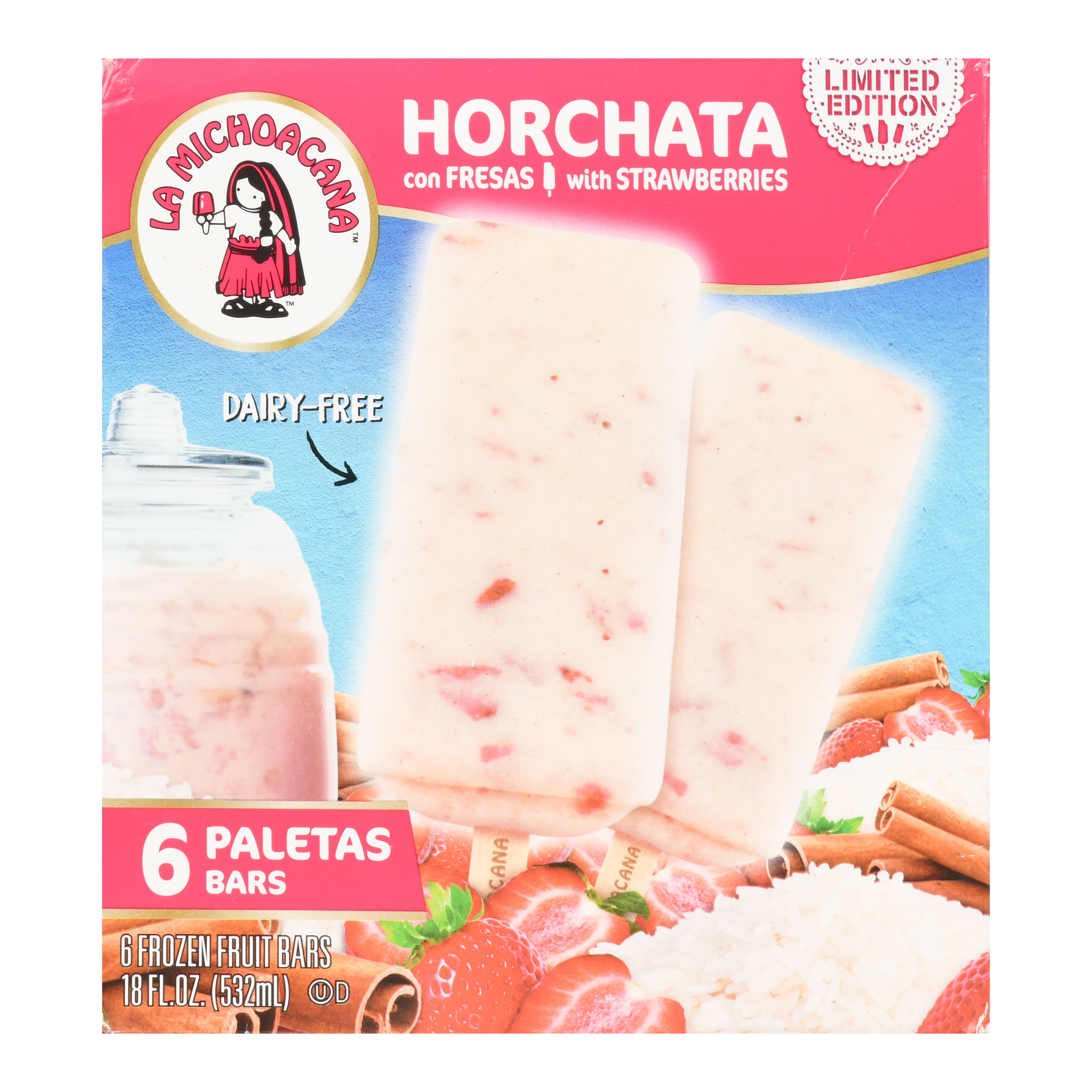 La Michoacana Limited Edition Paletas Frozen Fruit Bars, 6ct